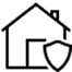 icon maison sécurisée, sécurité