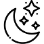 icon nuit, heures silencieuses
